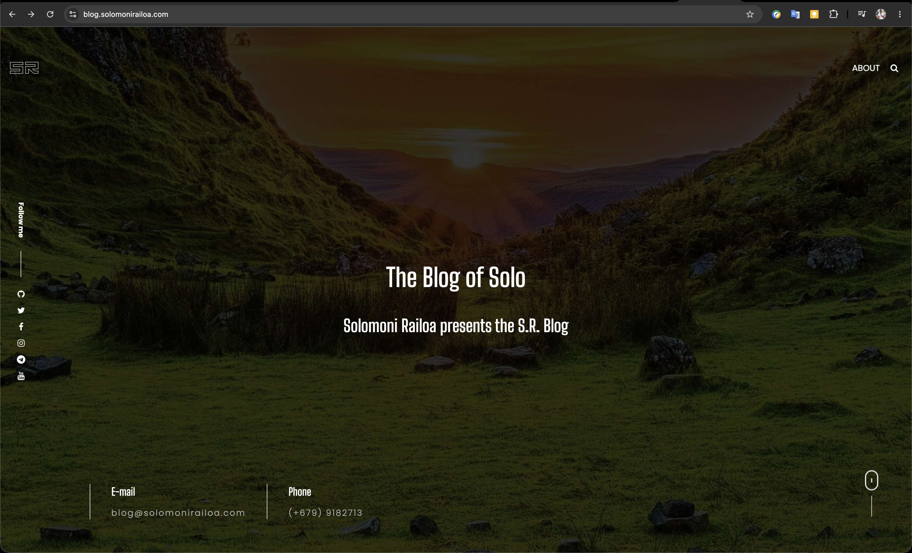 S. R. Blog website preview