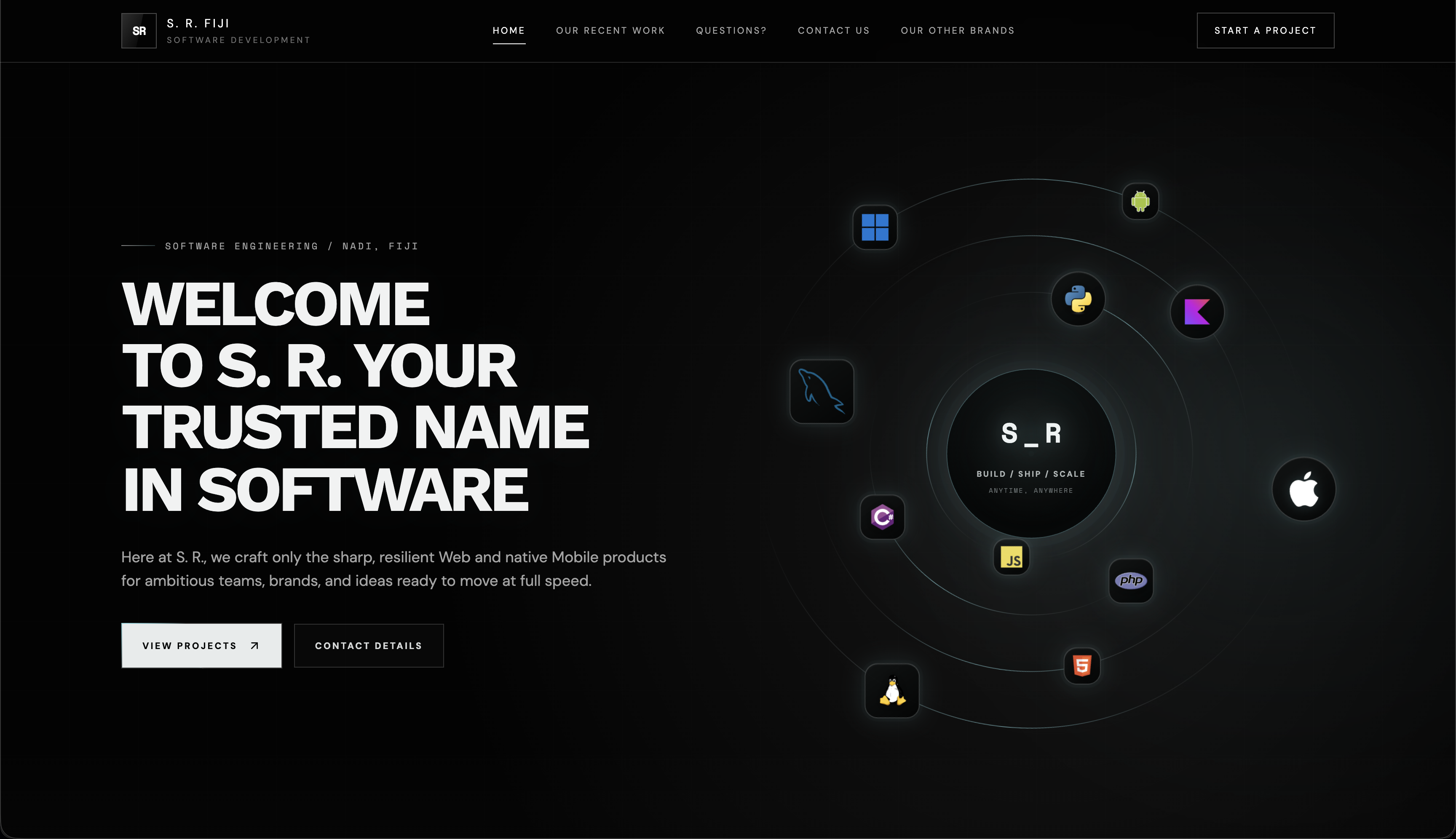S. R. Fiji website preview
